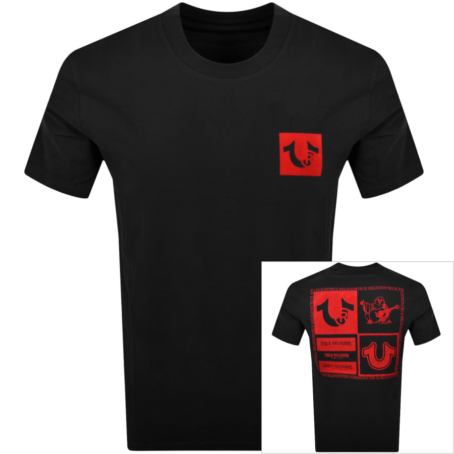 True Religion Checker HS Tee T Shirt Black | Mainline True Religion Checker HS Tee T Shirt Black | Mainline